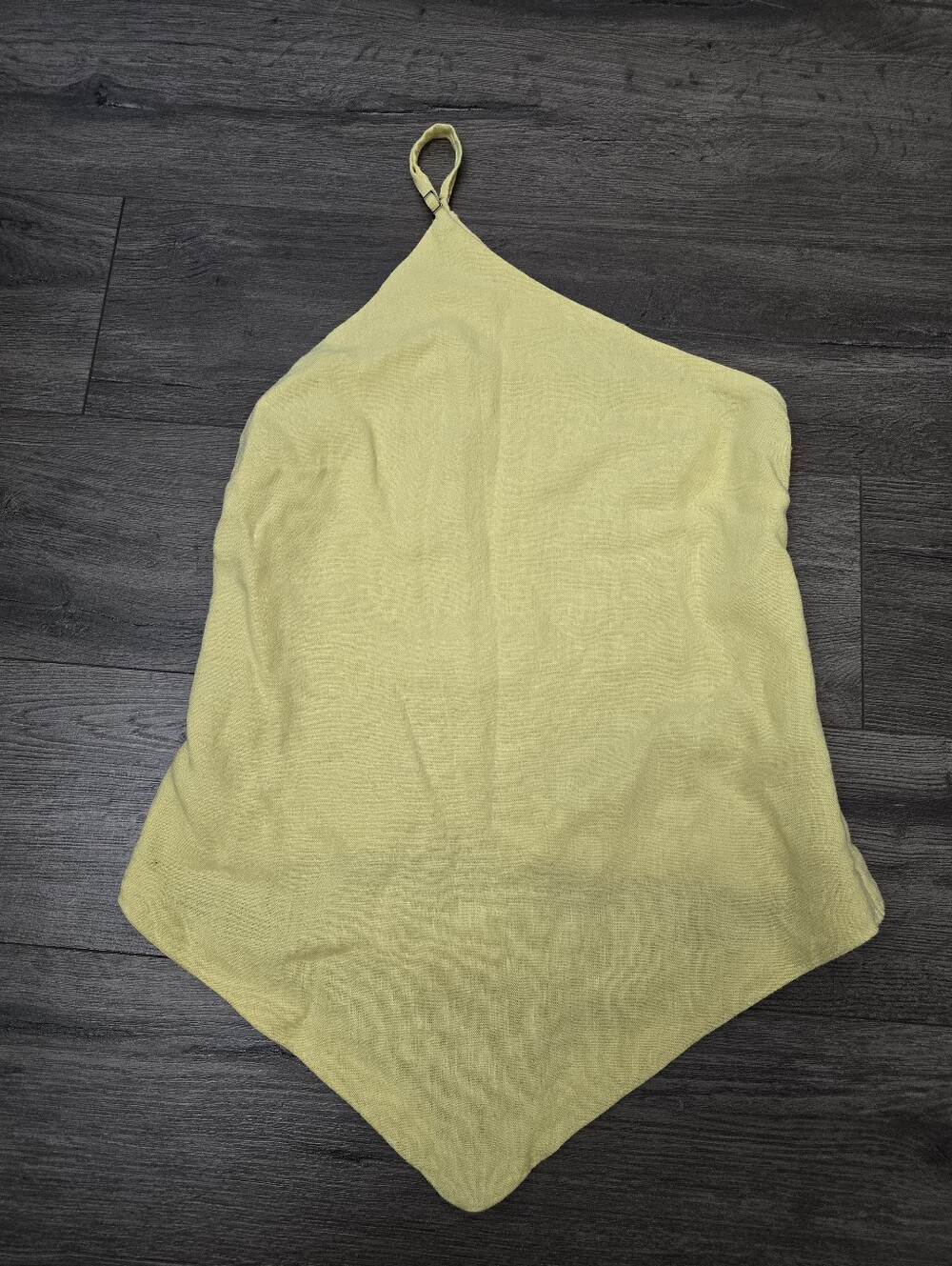 Abercrombie & Fitch Premium Linen Halter Top Assymetrical Hem Size XS